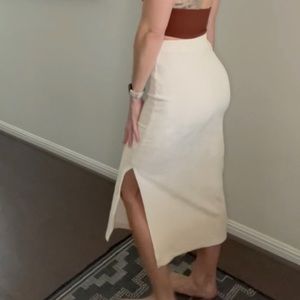 Free People midi skirt with slit